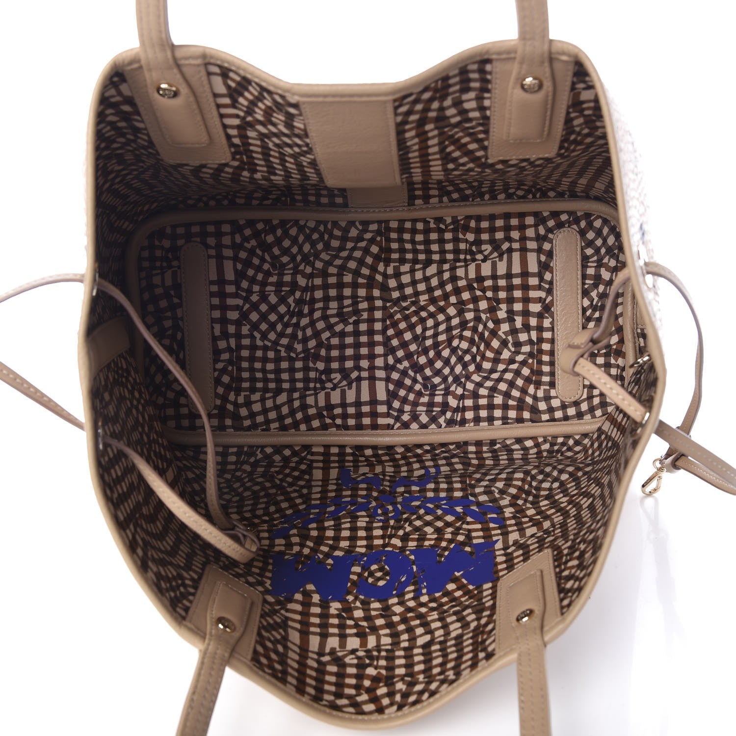 MCM Visetos Medium Liz Reversible Shopper Tote Beige 10 of 12
