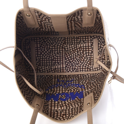 MCM Visetos Medium Liz Reversible Shopper Tote Beige 10 of 12