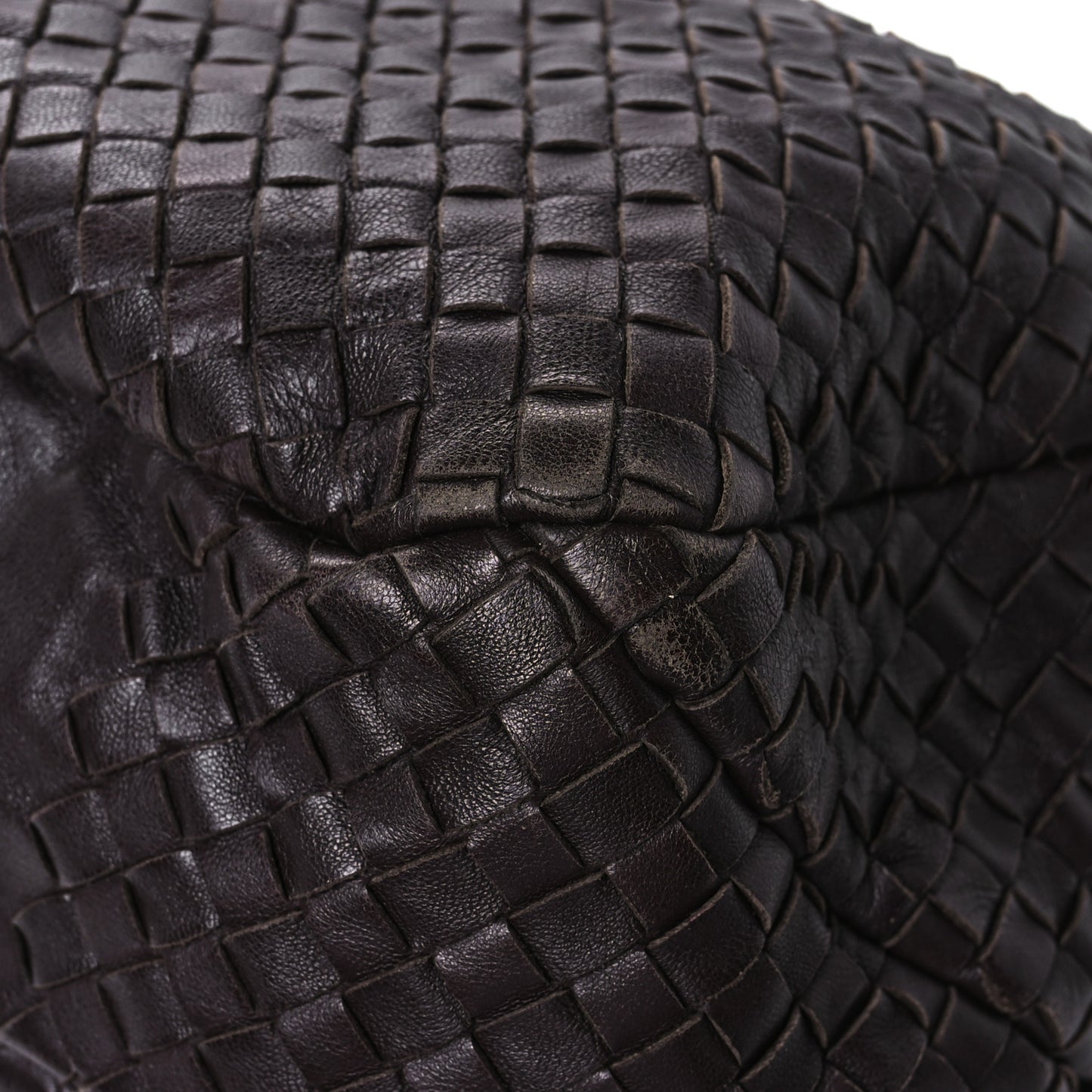 Nappa Intrecciato Large Campana Hobo Ebano