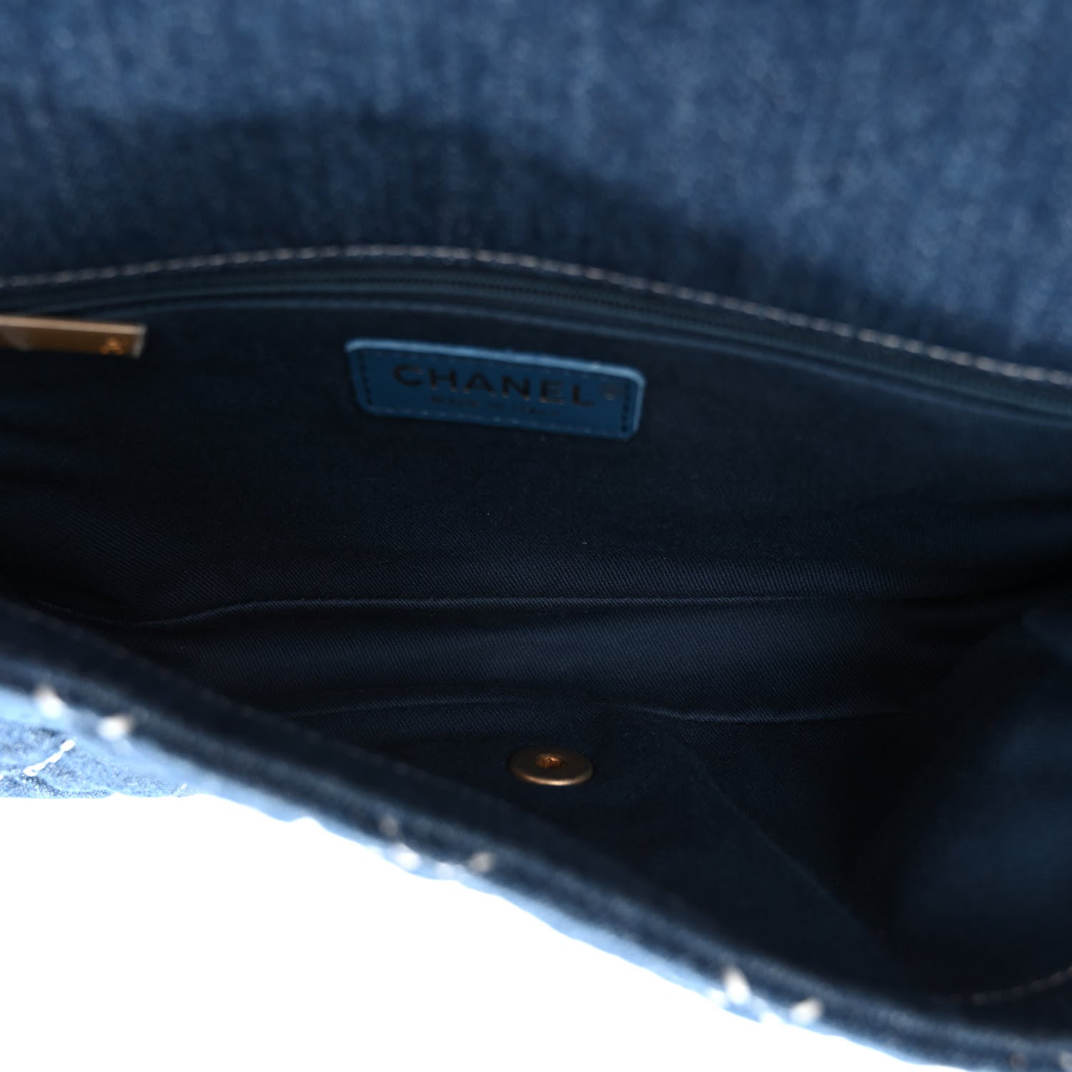 Chanel Denim Quilted Medium Denim Trip Single Flap Blue 5 of 9