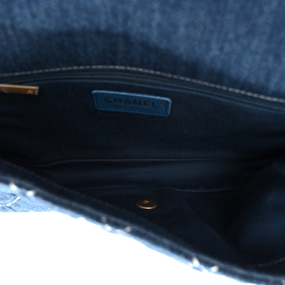Chanel Denim Quilted Medium Denim Trip Single Flap Blue 5 of 9