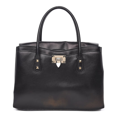 Valentino Garavani Vitello Rockstud Accordion Satchel Black 2 of 16