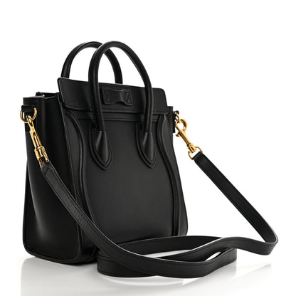 Celine Smooth Calfskin Nano Luggage Black 3 of 10