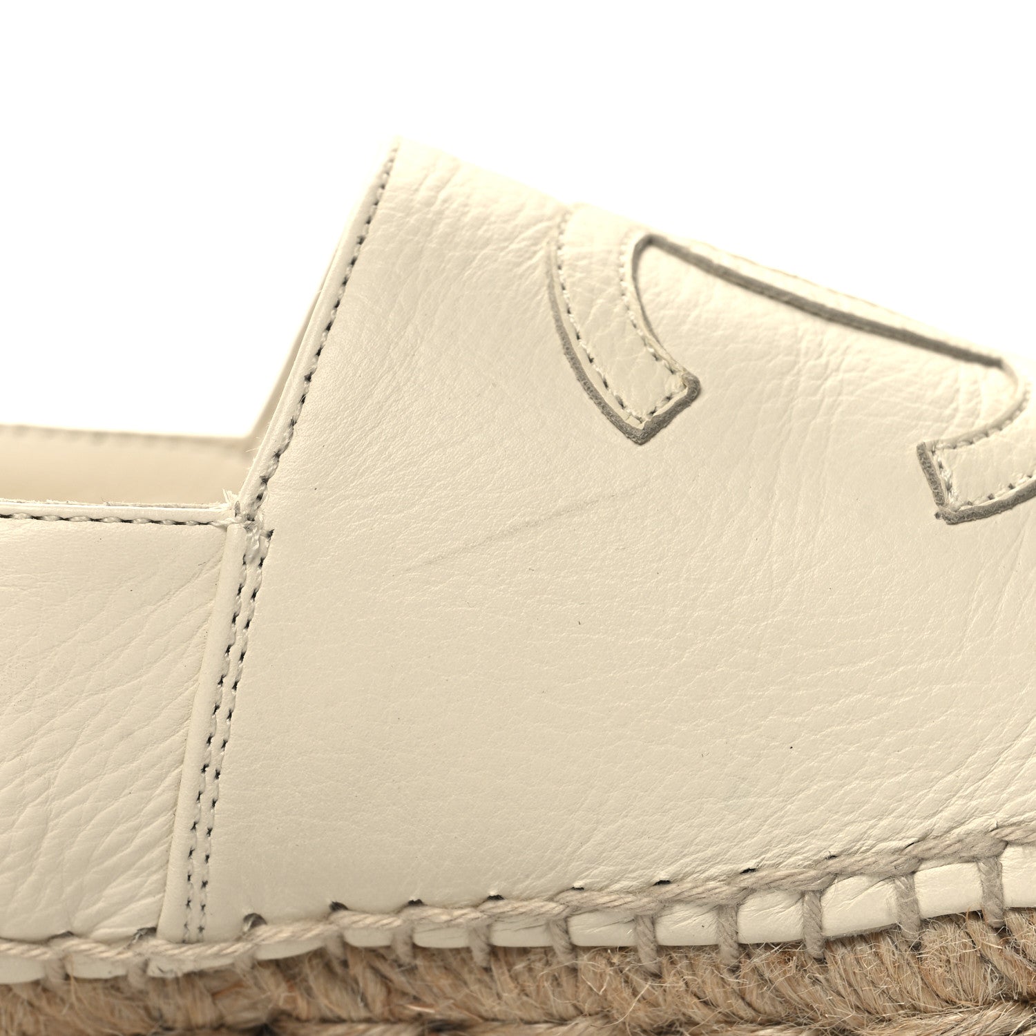 Chanel Lambskin CC Espadrilles 37 White 9 of 9