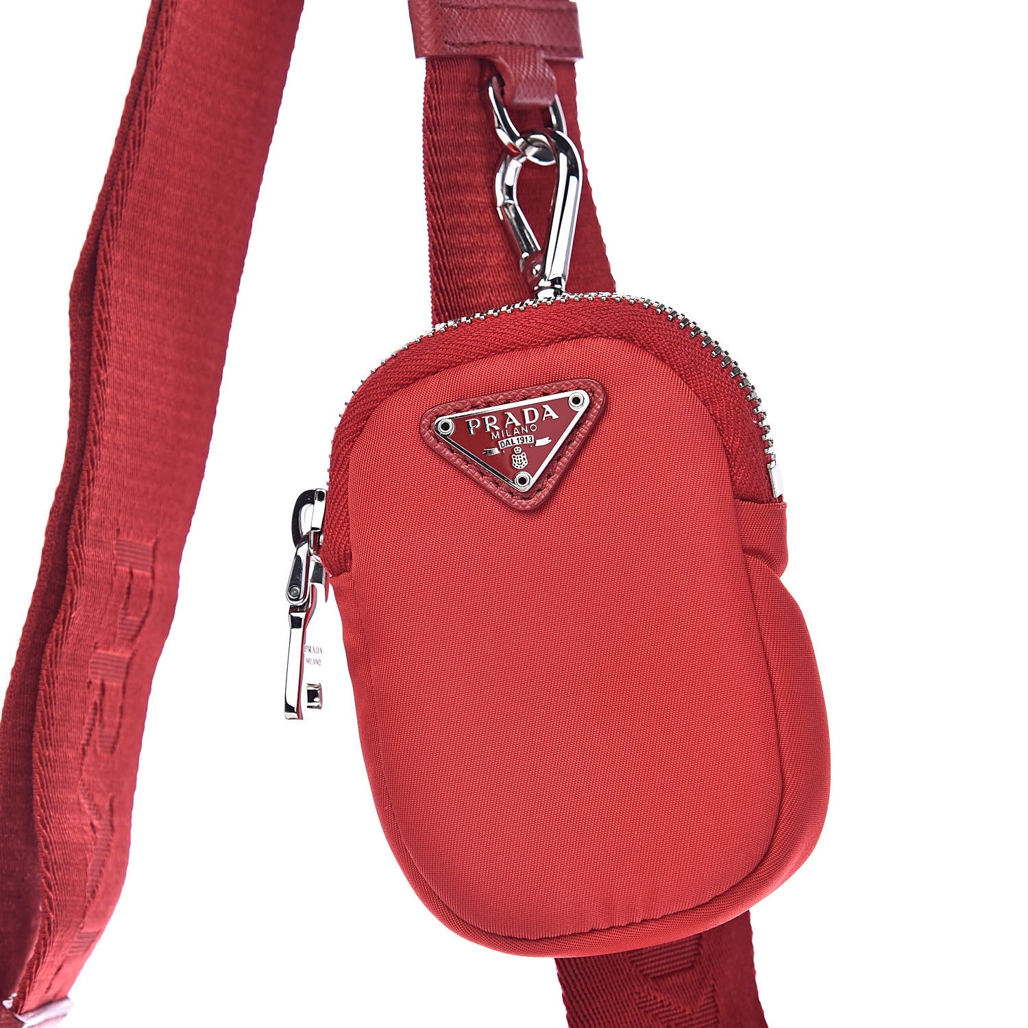 Prada Nylon Re-Edition 2005 Shoulder Bag Rosso 10 of 11