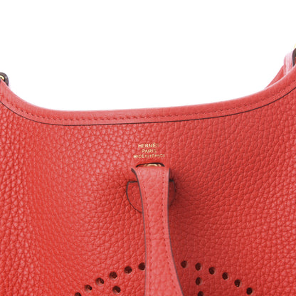 Hermes Taurillon Clemence Evelyne TPM Rouge de Coeur 5 of 10