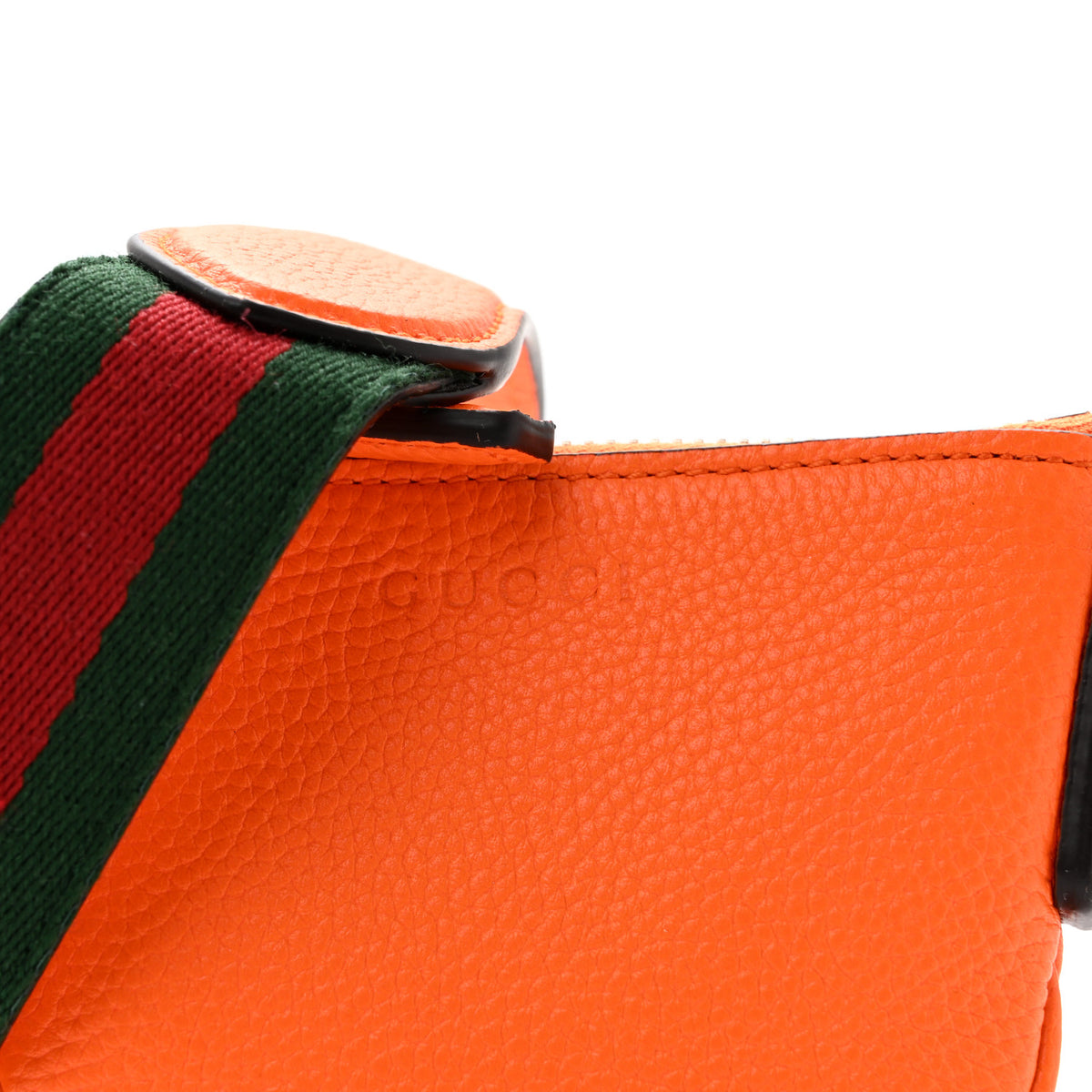 Gucci Pebbled Calfskin Mini B Shoulder Bag Orange 8 of 12