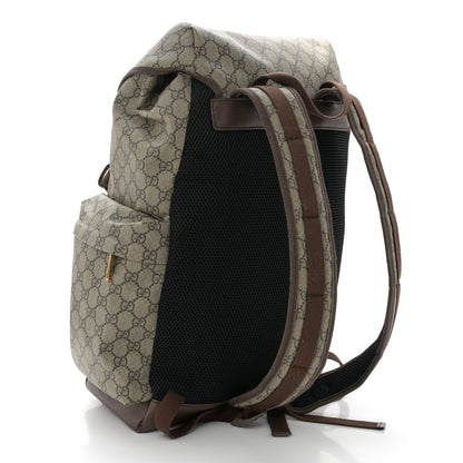 Gucci GG Supreme Monogram Web Skateboard Backpack Brown 2 of 10