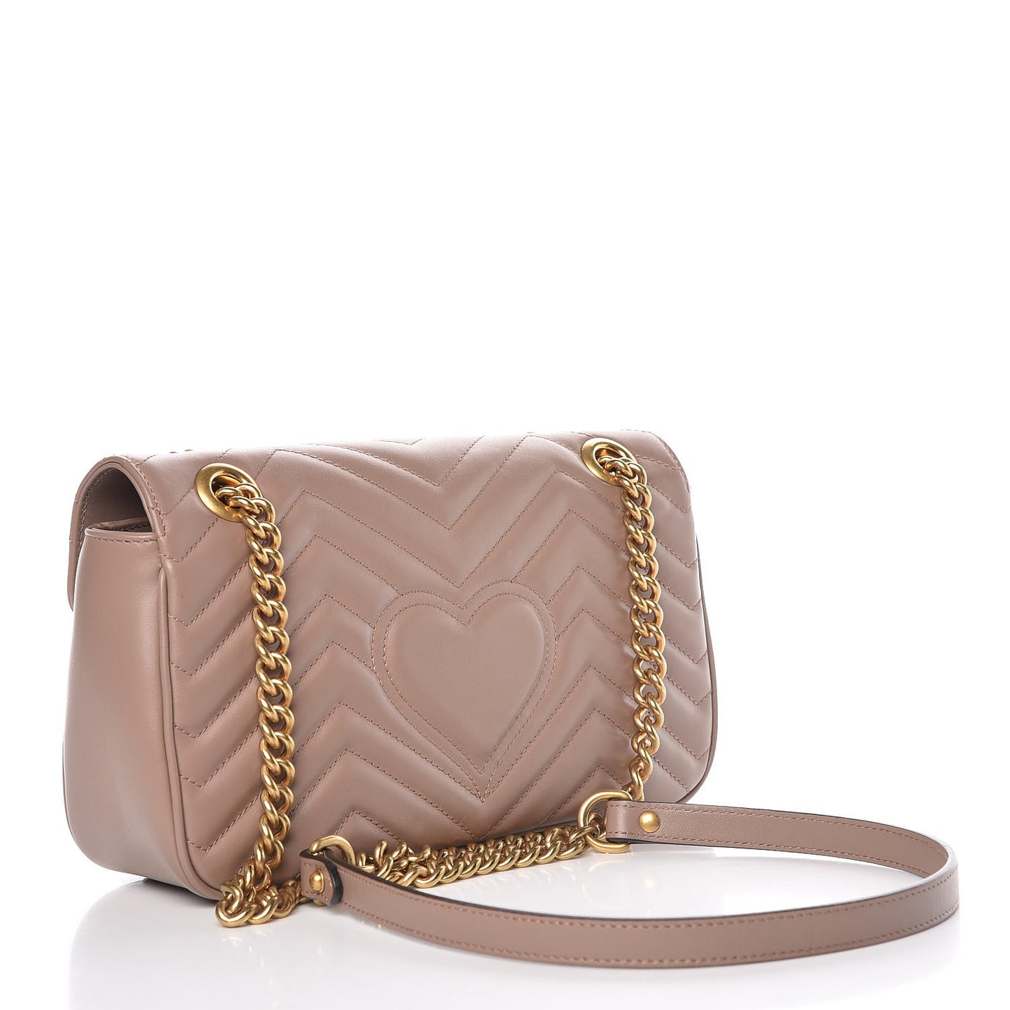 Calfskin Matelasse Small GG Marmont Shoulder Bag Porcelain Rose