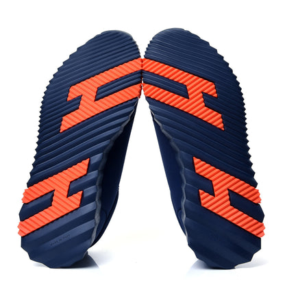 Hermes Technical Jersey Suede Goatskin Bouncing Sneakers 38.5 Marine 7 of 10
