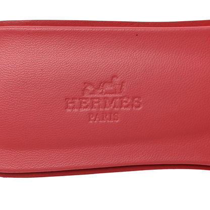 Hermes Box Calfskin Oran Sandals 40 Rose Boise 6 of 8