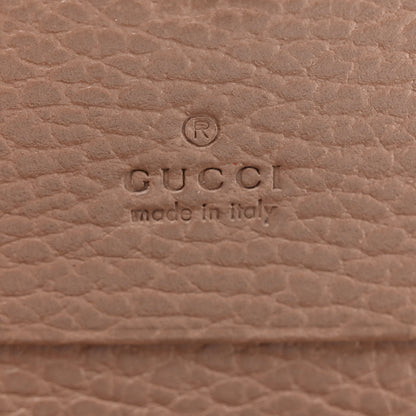 Gucci Dollar Calfskin GG Supreme Monogram GG Marmont Card Case Porcelain Rose Beige Ebony 6 of 7