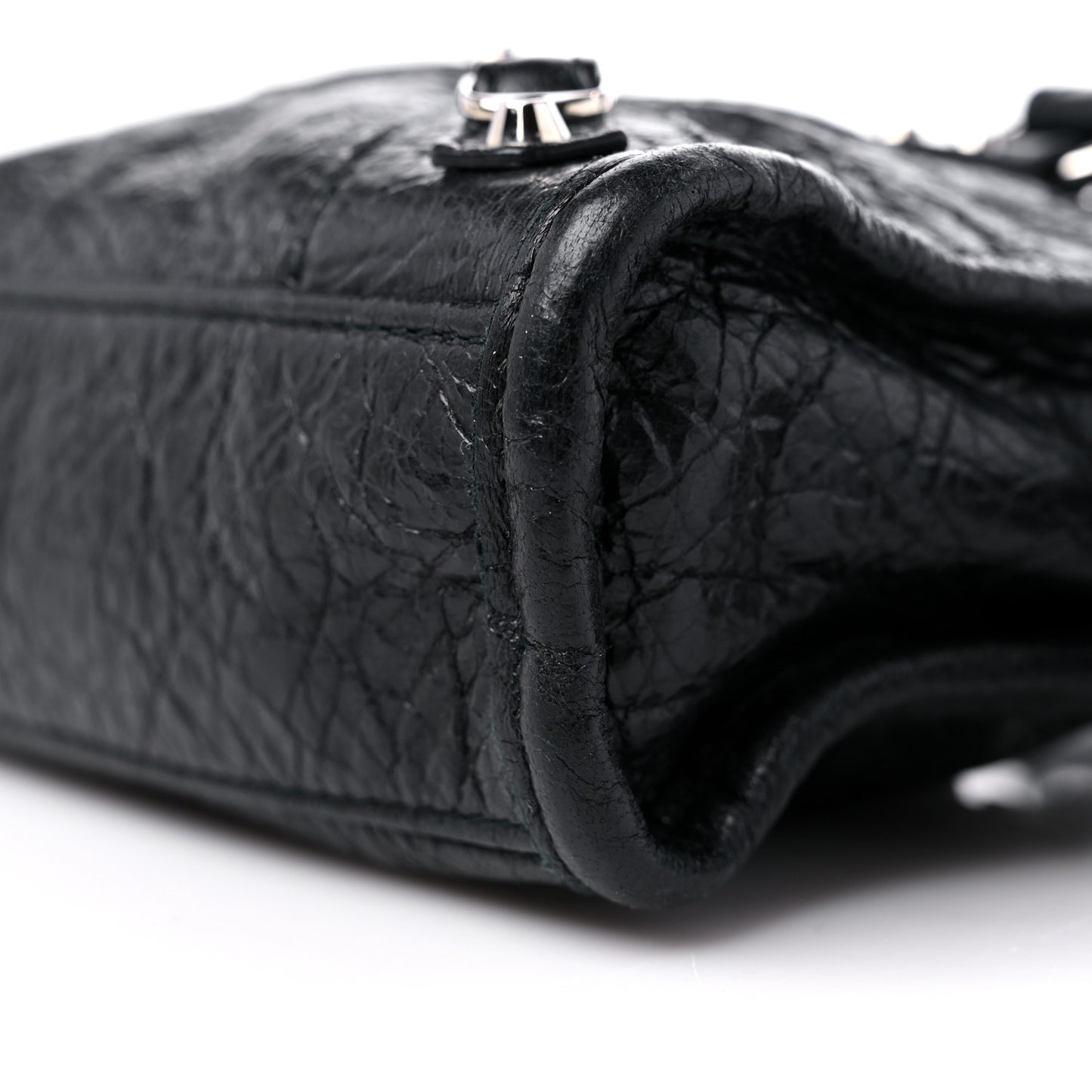 Agneau Classic Silver Hardware Nano City Black