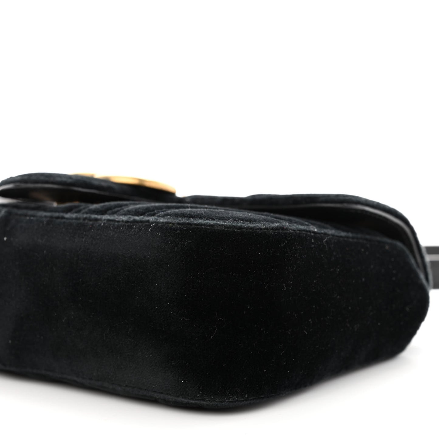 Velvet Matelasse Mini GG Marmont Shoulder Bag Black
