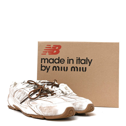 Miu Miu X NEW BALANCE Bleached Calfskin 530 SL Sneakers 42 White 10 of 10