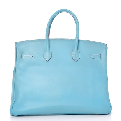 Hermes Epsom Candy Birkin 35 Celeste Mykonos 20 of 38