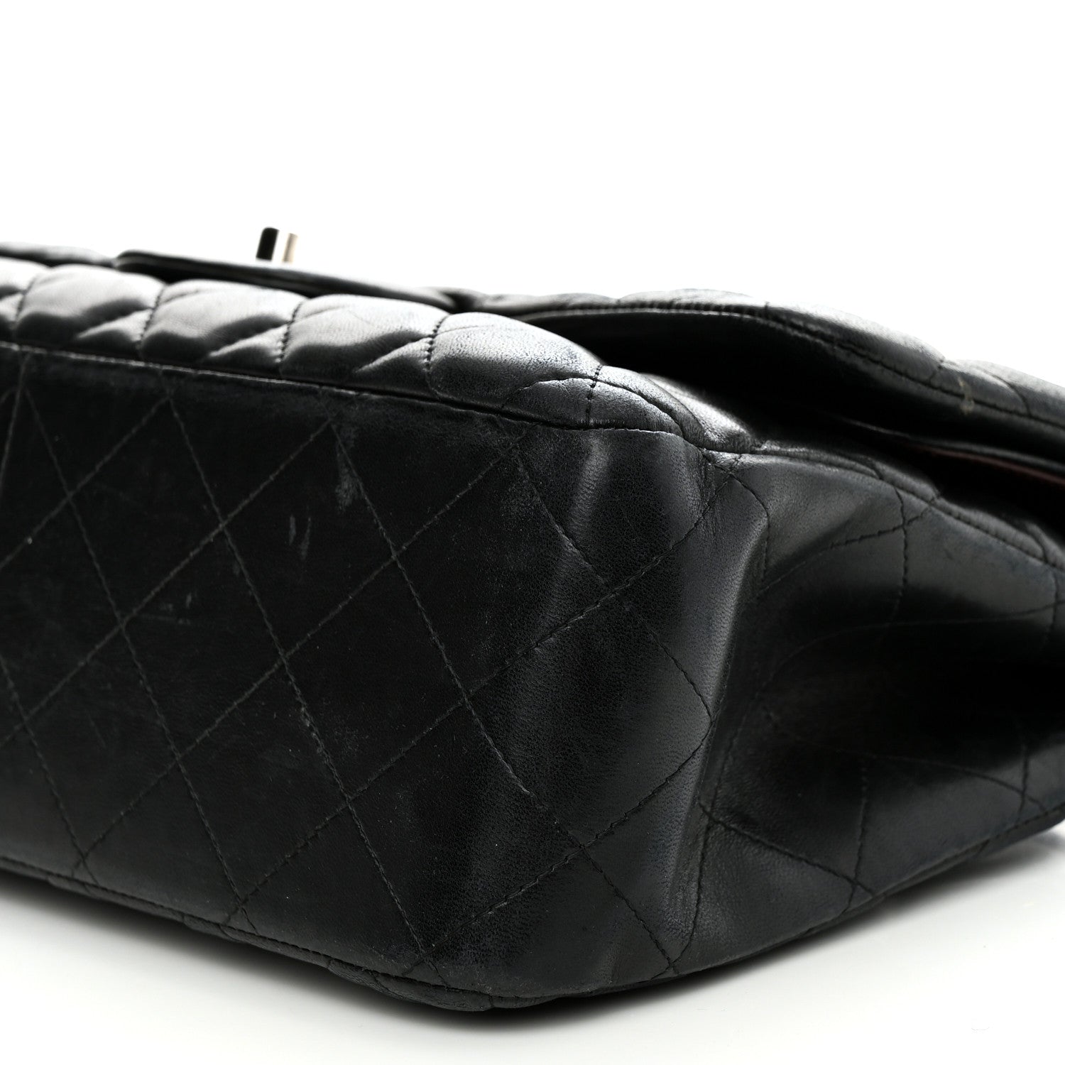 Chanel Lambskin Quilted Jumbo Double Flap Black 9 of 14