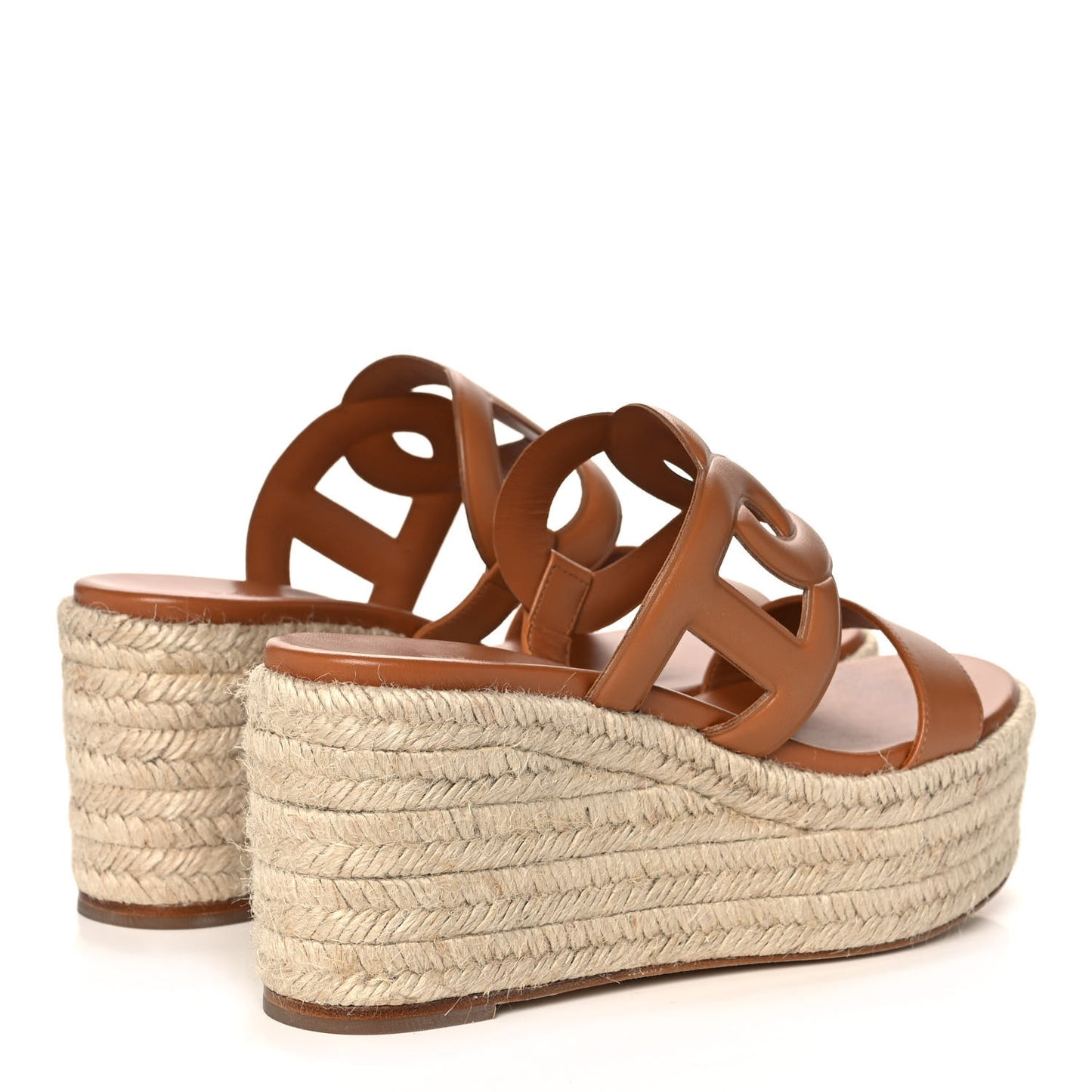 Nappa Ithea Espadrille Wedge Sandals 38 Naturel