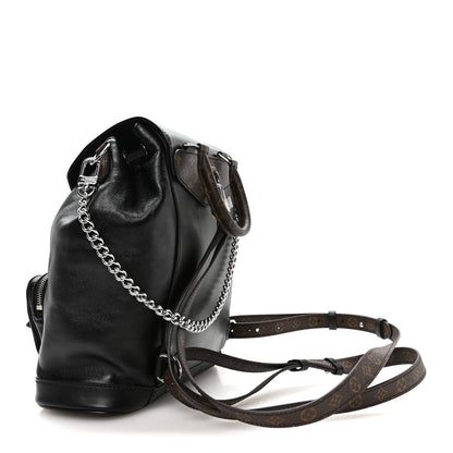 Louis Vuitton Lambskin Monogram Montsouris Vibe PM Black 3 of 9