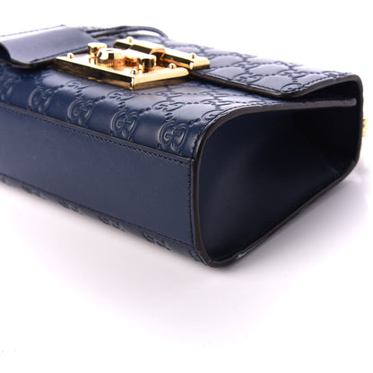 Gucci Guccissima Small Padlock Shoulder Bag Blue Agata 6 of 9