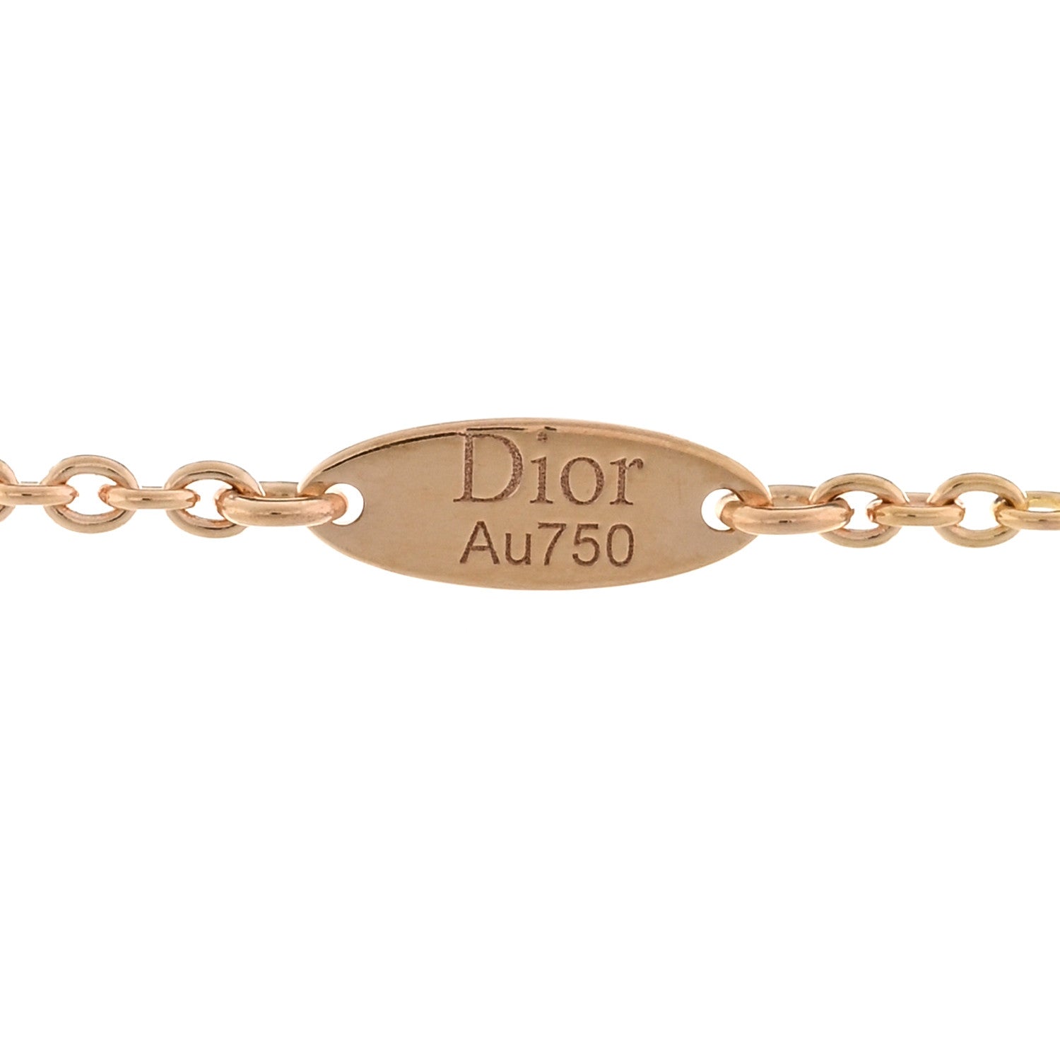 Christian Dior 18K Rose Gold Diamond Resin Rose Des Vents Necklace Red 4 of 4