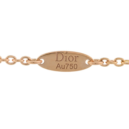 Christian Dior 18K Rose Gold Diamond Resin Rose Des Vents Necklace Red 4 of 4