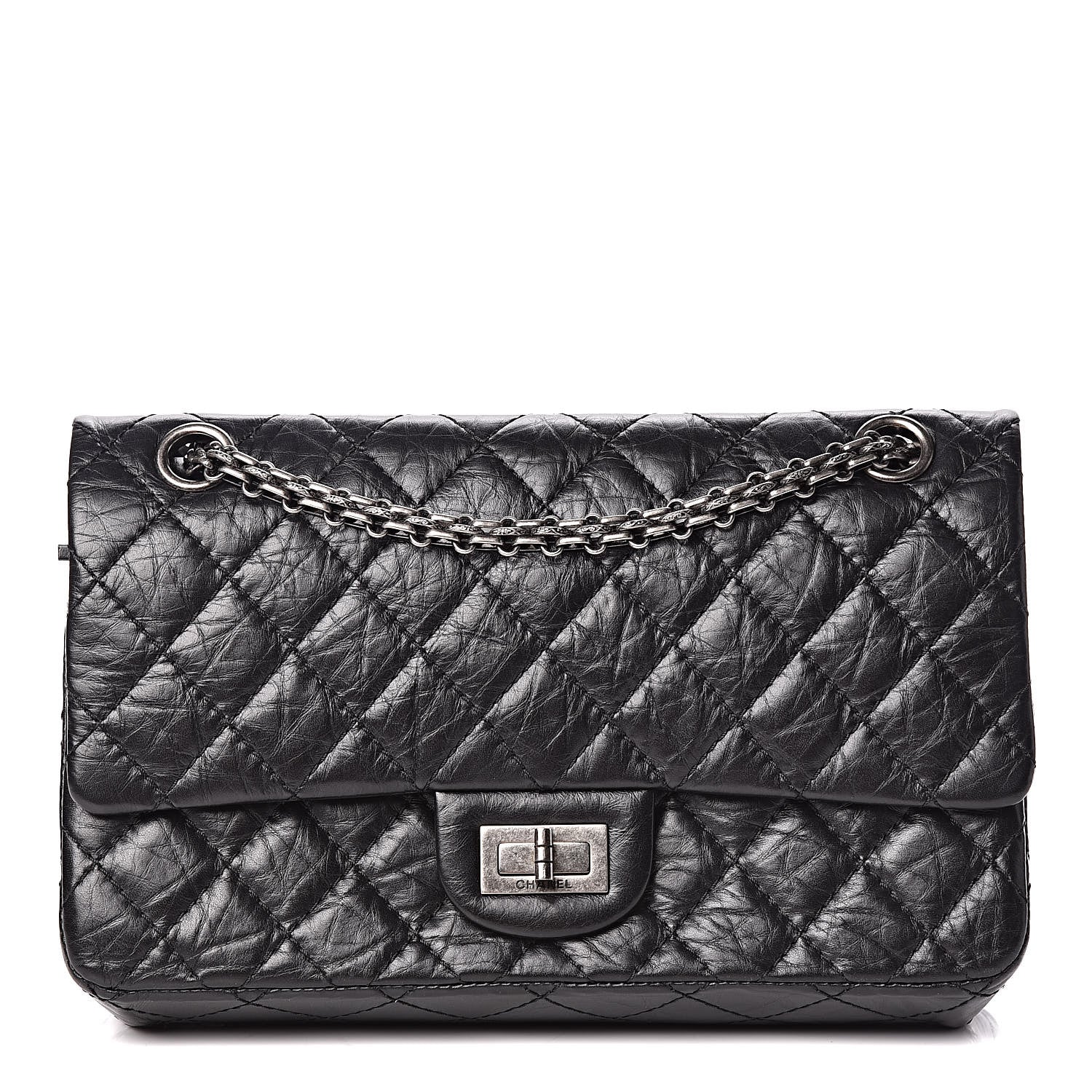 Chanel Aged Calfskin Quilted 2.55 Reissue 225 Flap Black 1 of 9