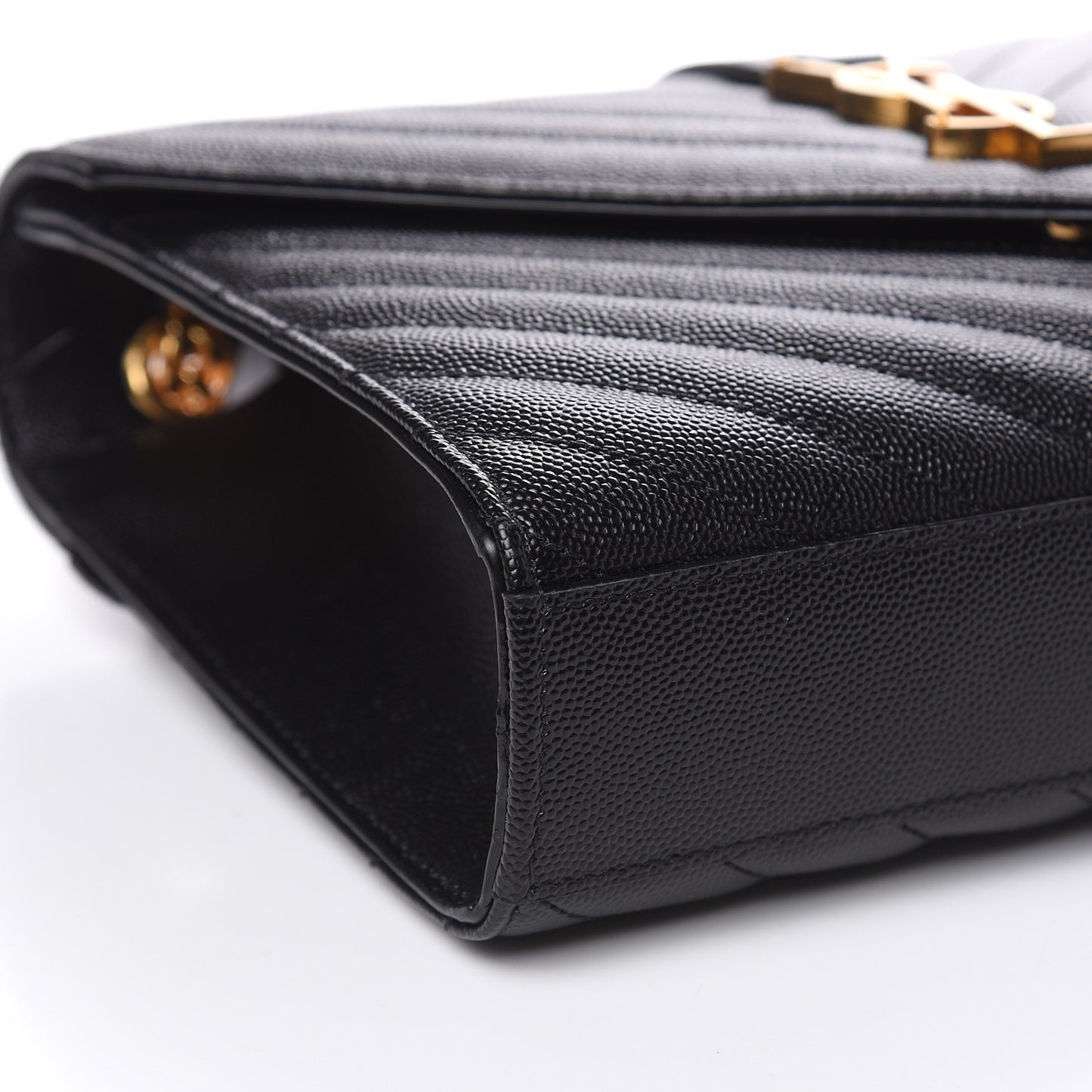 Grain De Poudre Matelasse Chevron Medium Monogram Satchel Black