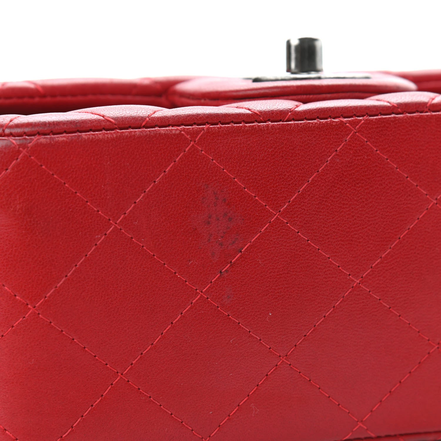 Chanel Lambskin Quilted Mini Square Flap Red 12 of 13