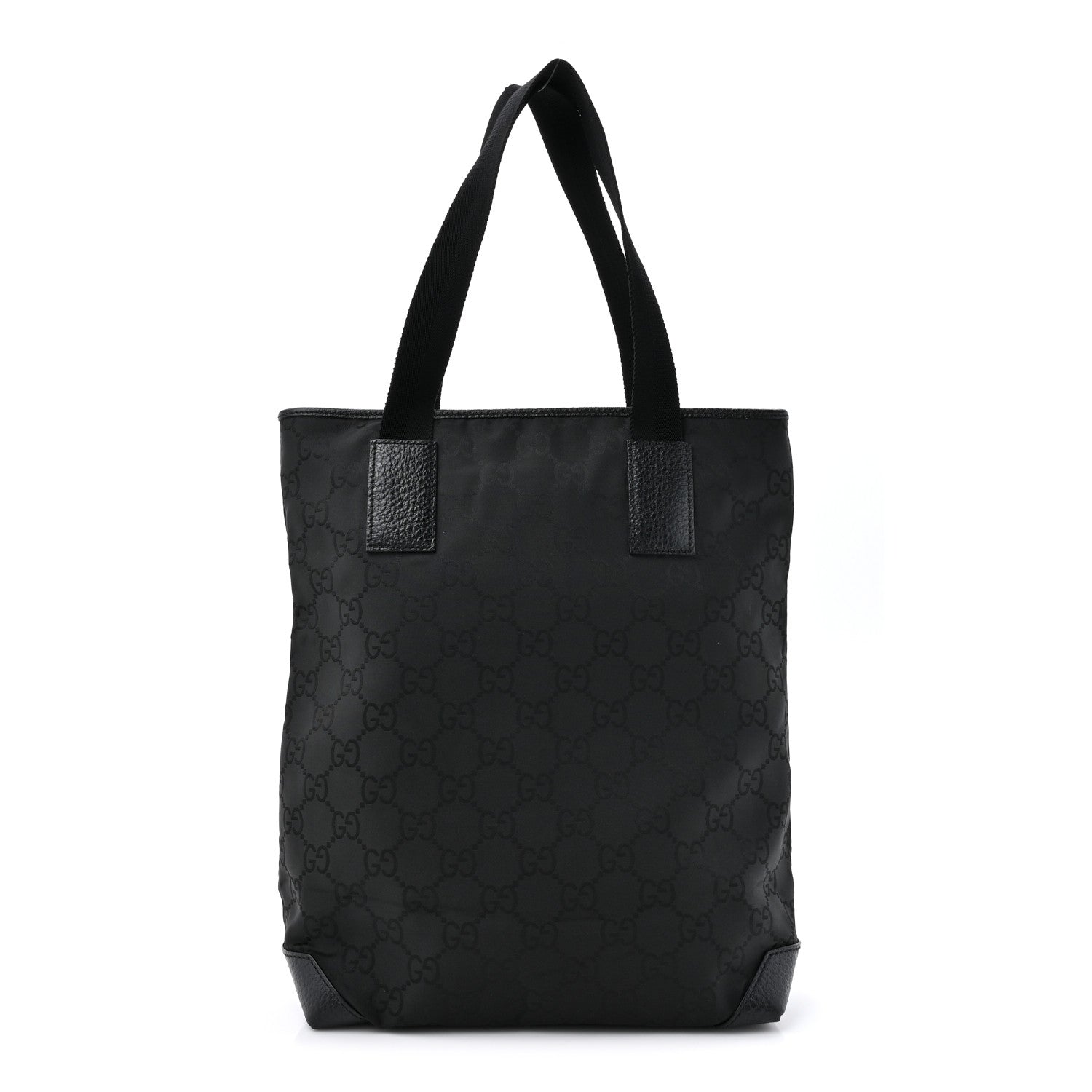 Gucci Nylon Calfskin Monogram Tall Tote Brown 1 of 12
