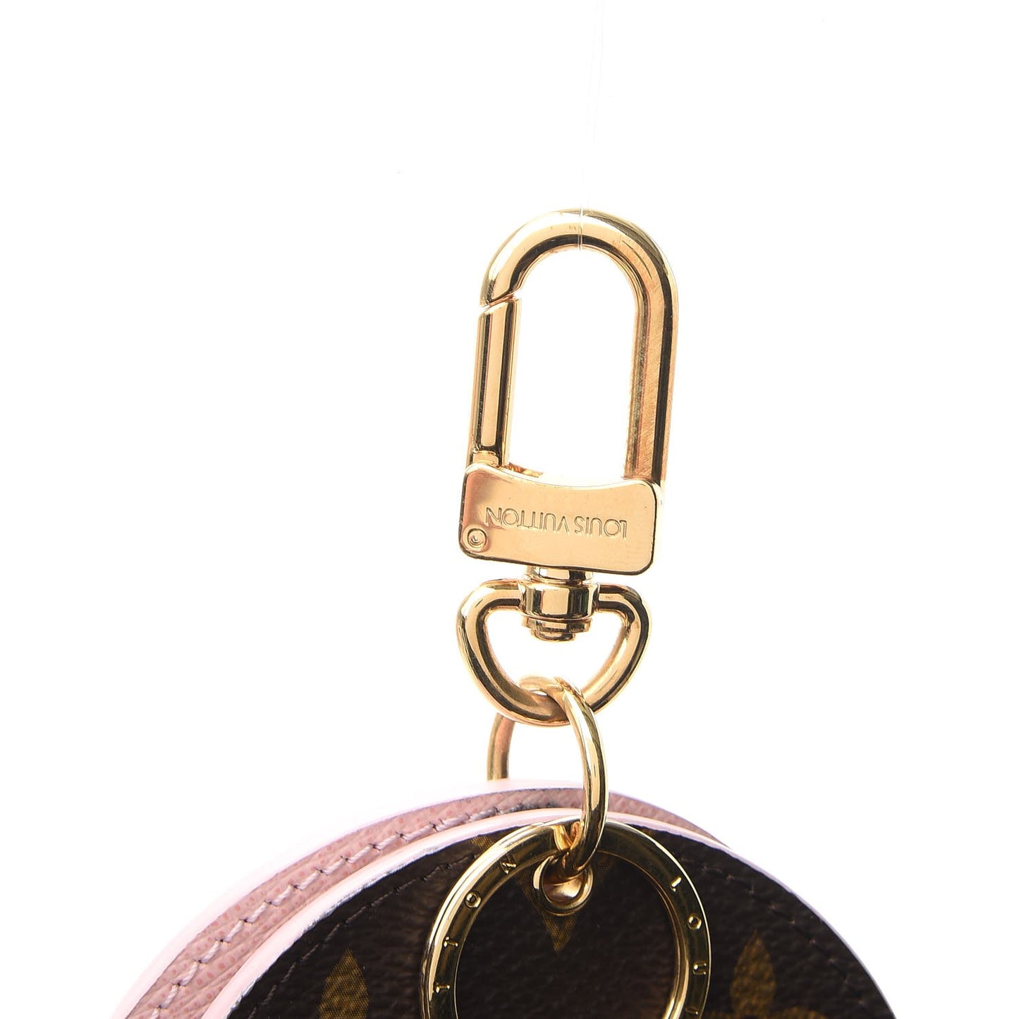 Monogram LV Mirror Bag Charm Key Holder Rose Ballerine