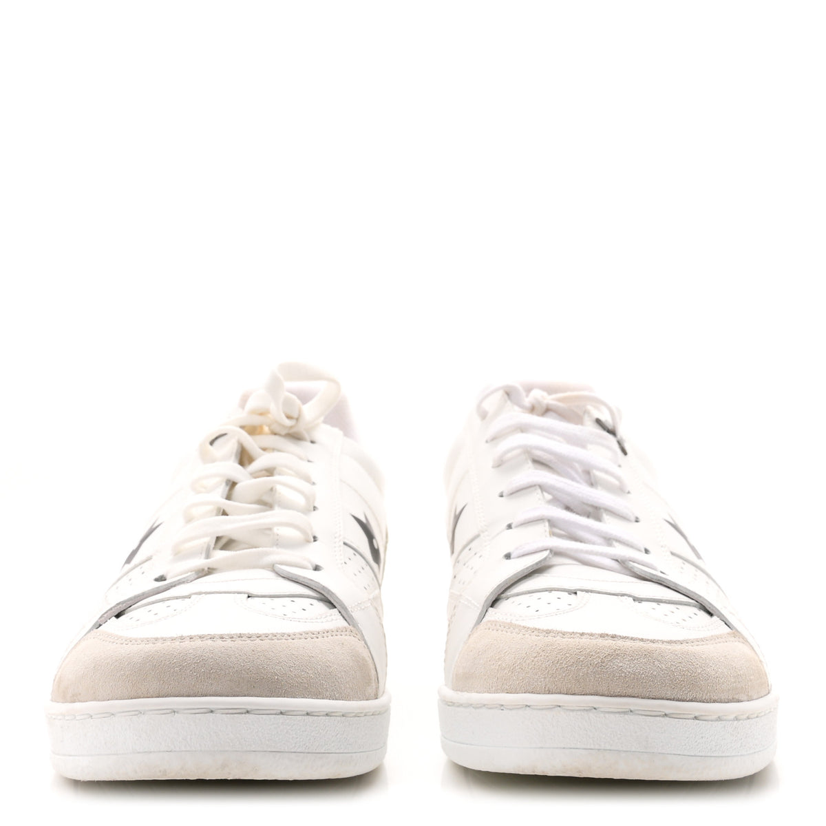Christian Dior Calfskin Suede Dior Star Low Top Sneakers 38 White Black 3 of 11