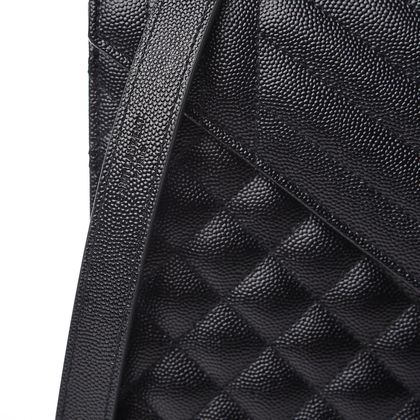 Grain De Poudre Textured Mixed Matelasse Large Triquilt Monogram Satchel Black