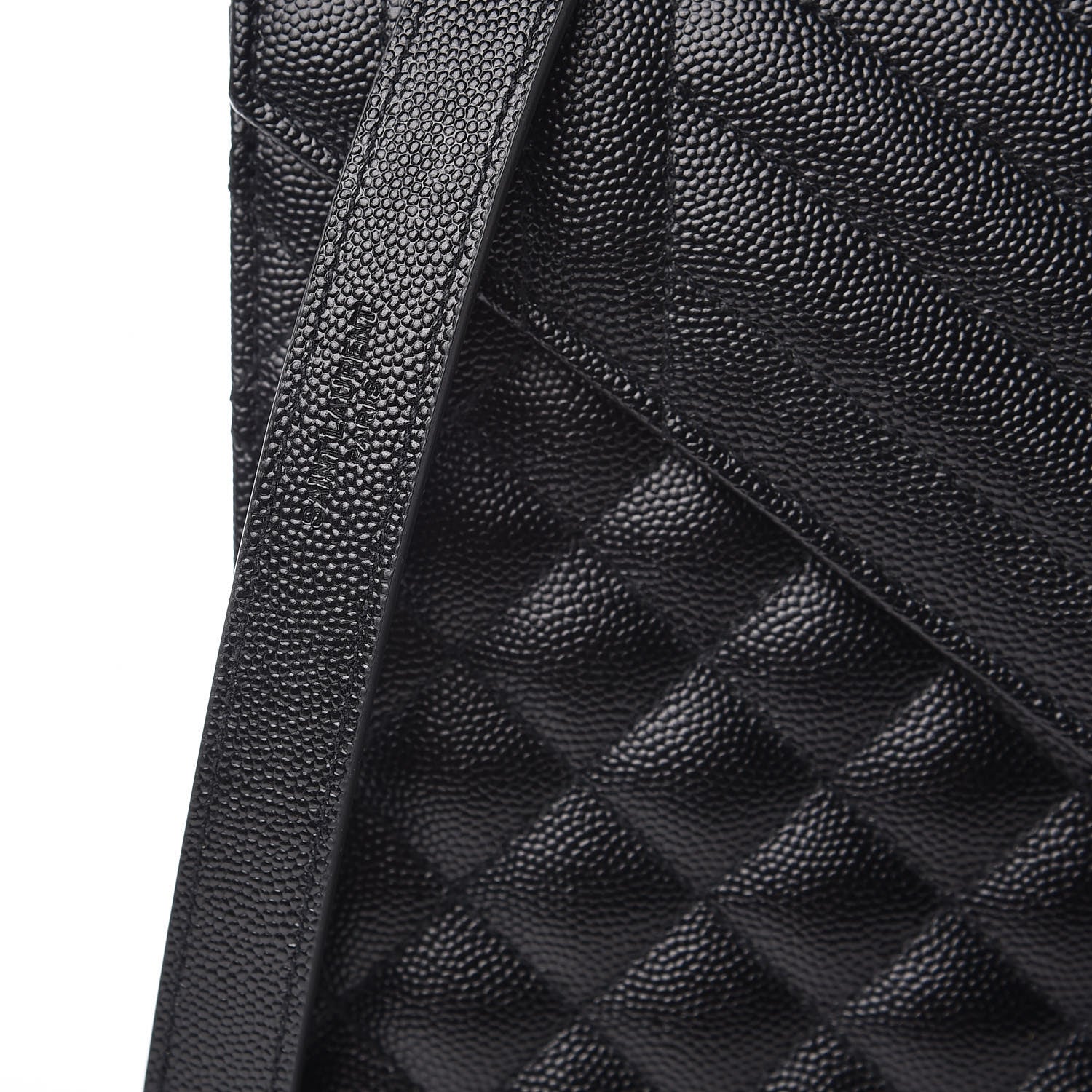 Saint Laurent Grain De Poudre Textured Mixed Matelasse Large Triquilt Monogram Satchel Black 7 of 9