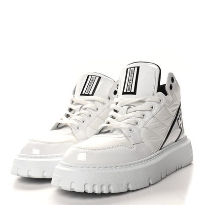 Christian Dior Nylon Fabric Womens D-Player High Top Sneakers 40 White Black 3 of 8