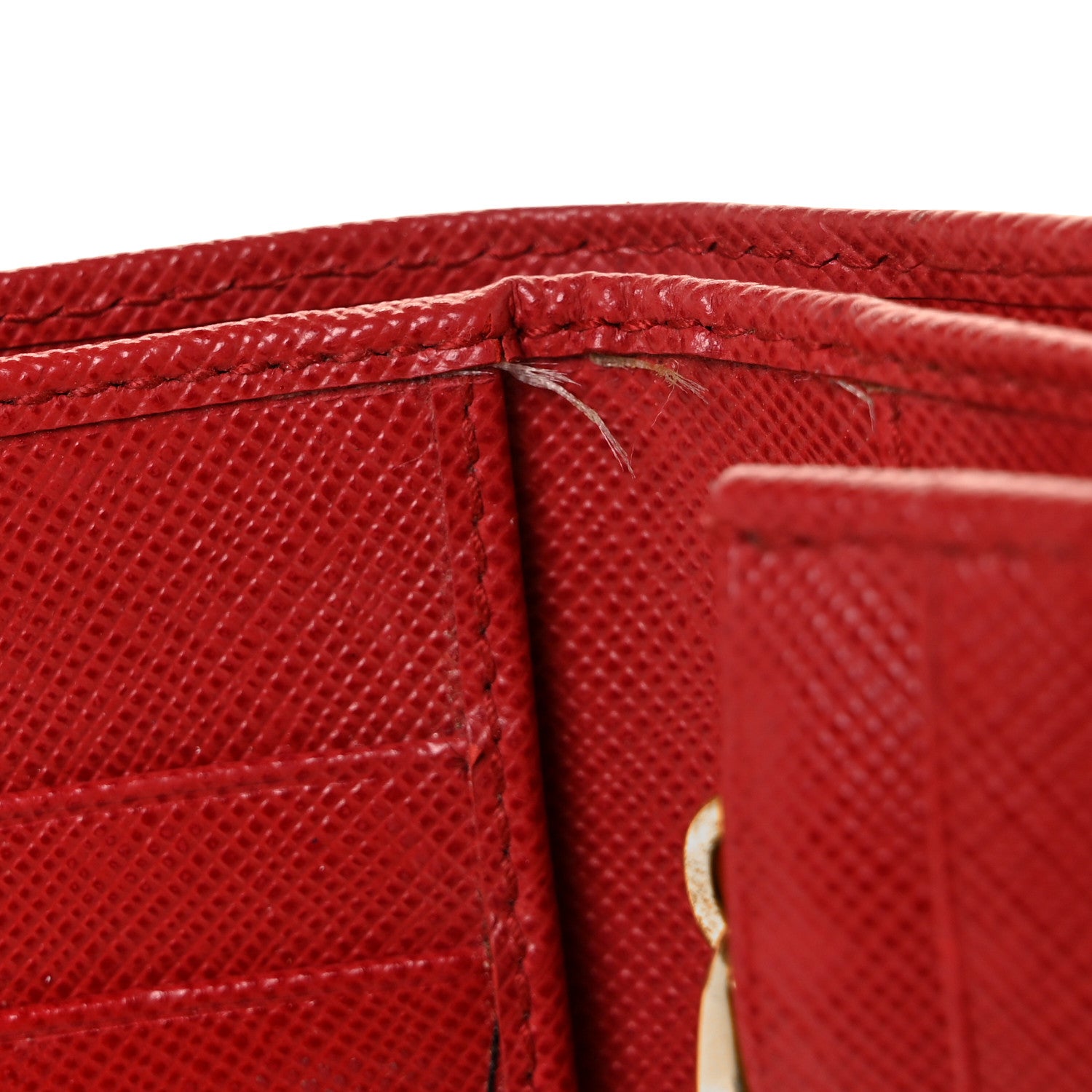 Prada Saffiano Triangle Flap Compact Wallet 12 of 13