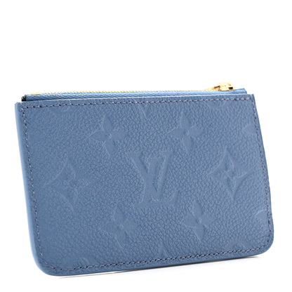 Louis Vuitton Empreinte Monogram Zipped Romy Card Holder Blue Jeans 3 of 9