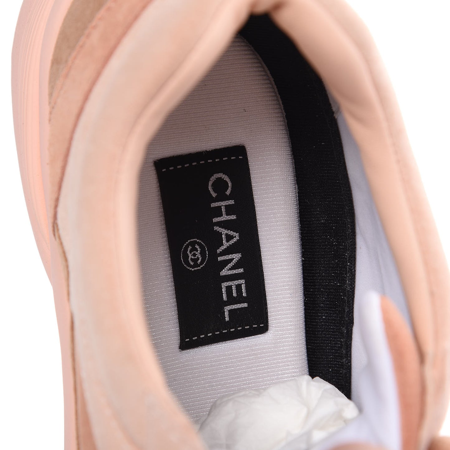 Suede Calfskin CC Sneakers 40.5 Pink