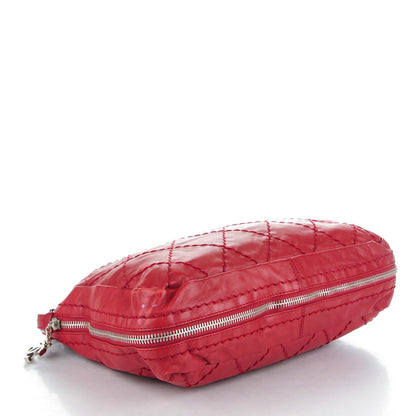 Chanel Lambskin Stitched Expandable Tote Red 4 of 9