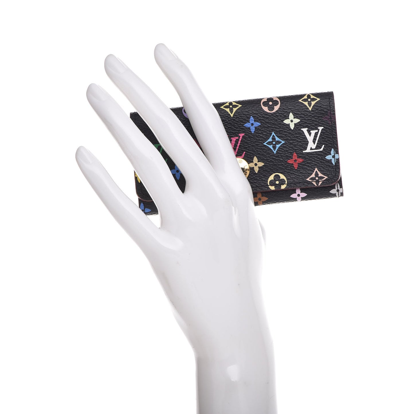 Monogram Multicolor Multicles 4 Key Holder Black Grenade