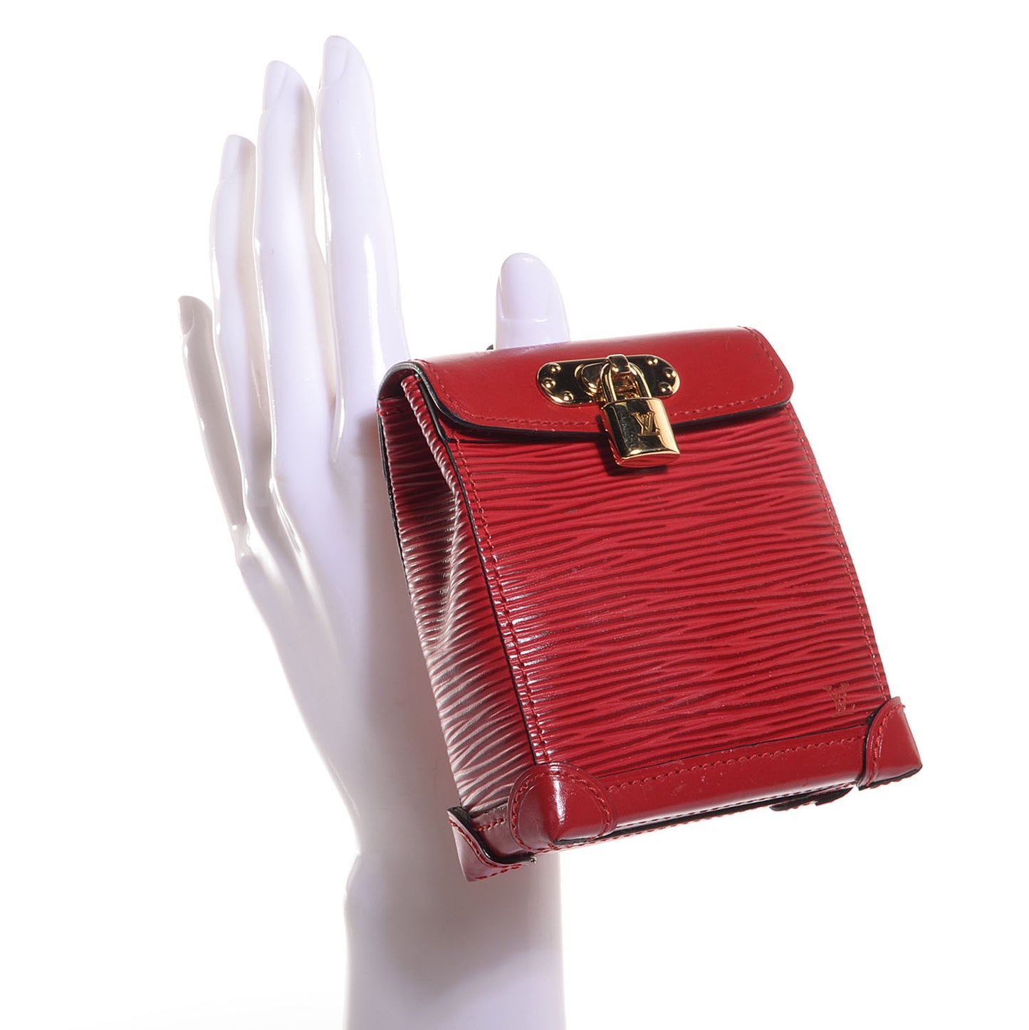 Epi Mini Steamer Bag Charm Castillan Red