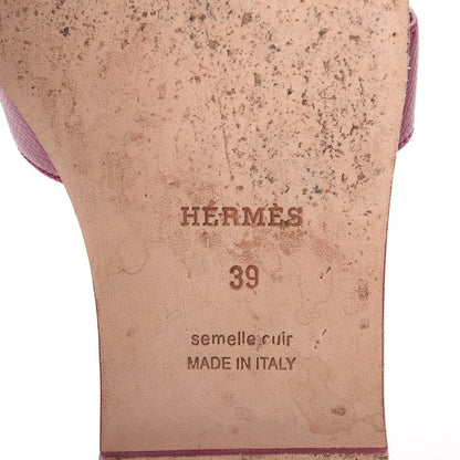 Hermes Epsom Oran Sandals 39 Pink 8 of 15