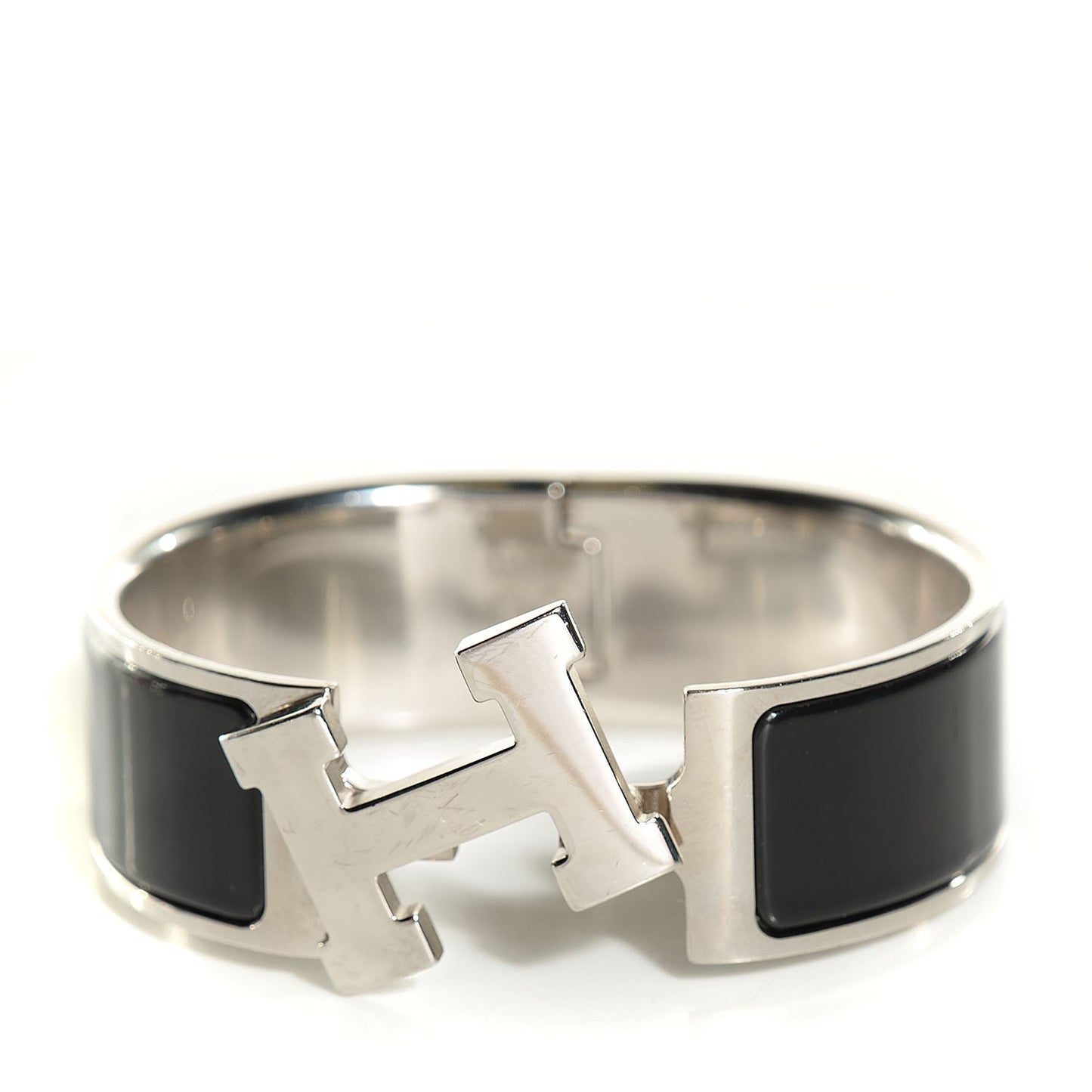 Enamel Wide Clic Clac H Bracelet PM Black