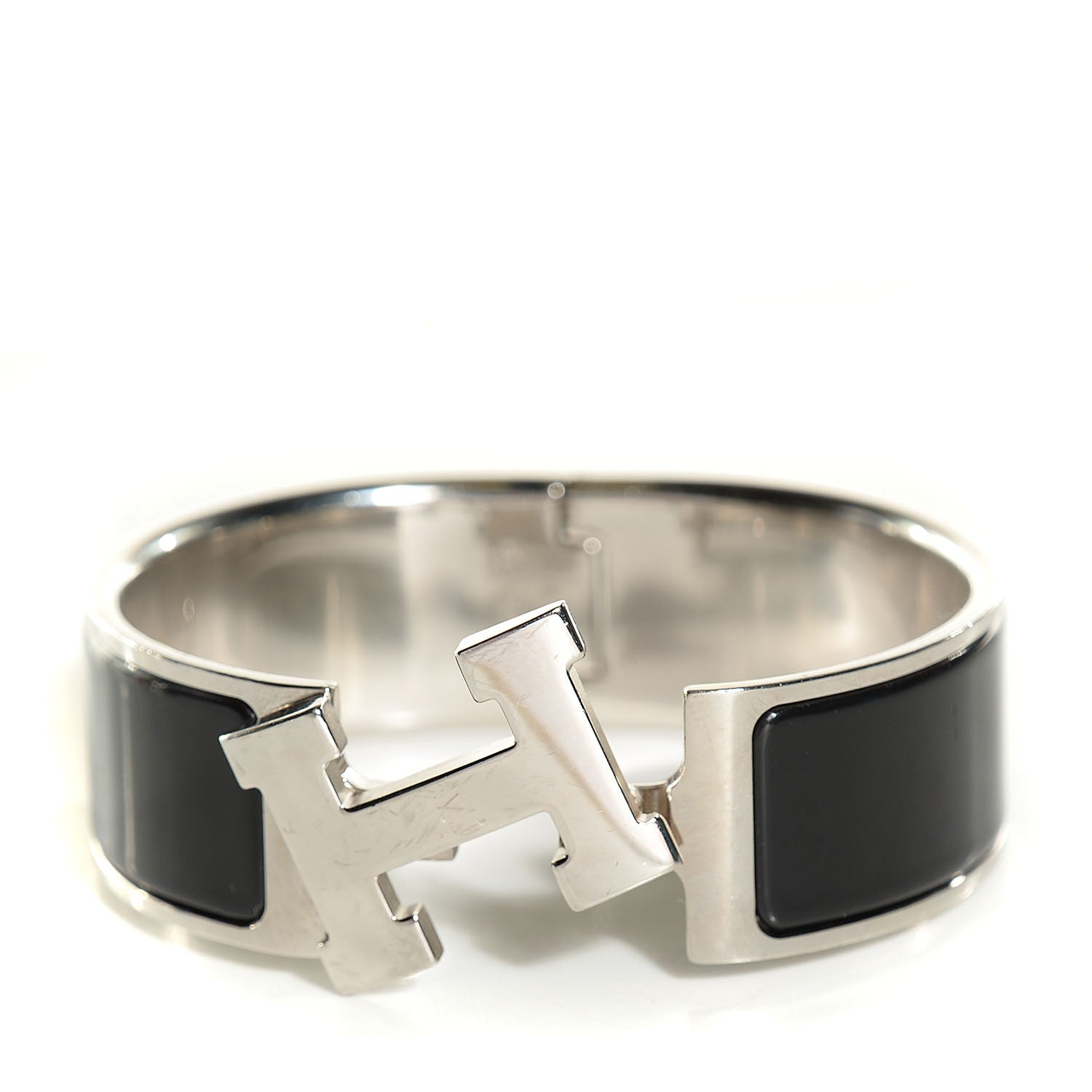 Hermes Enamel Wide Clic Clac H Bracelet PM Black 4 of 6