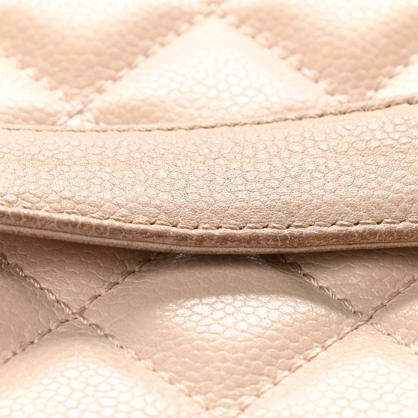 Caviar Quilted Grand Shopping Tote GST Beige Clair