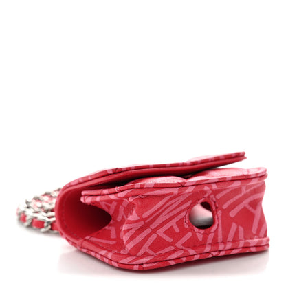 Chanel Lambskin Logo Printed Quilted Airpods Pro Case Dark Pink 3 of 10