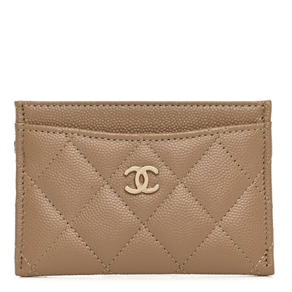 Chanel Caviar Quilted Card Holder Brown 1 of 9