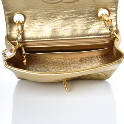 Chanel Metallic Lambskin Quilted Mini Square Flap Gold 5 of 14