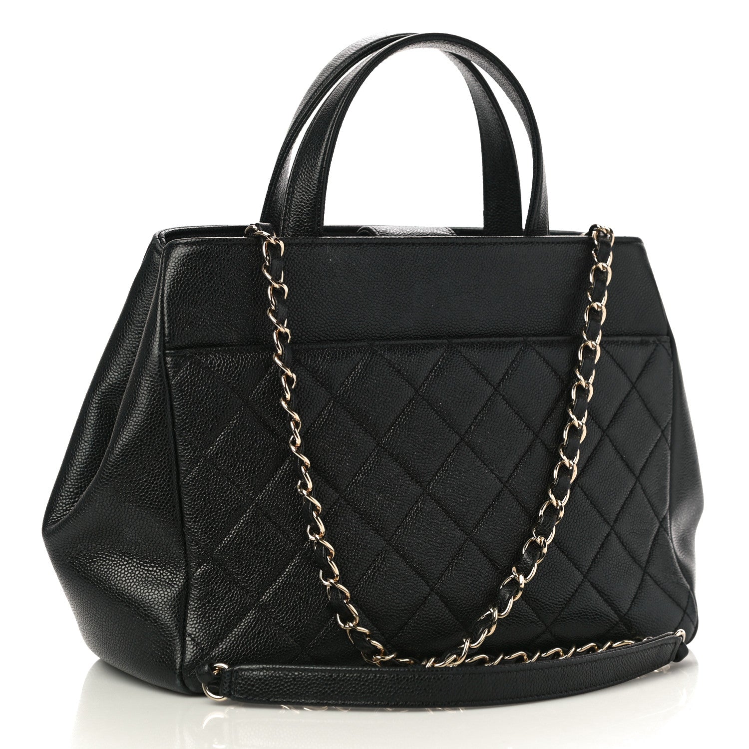 Chanel Caviar Quilted Small Business Affinity Shopping Bag Black 3 of 10