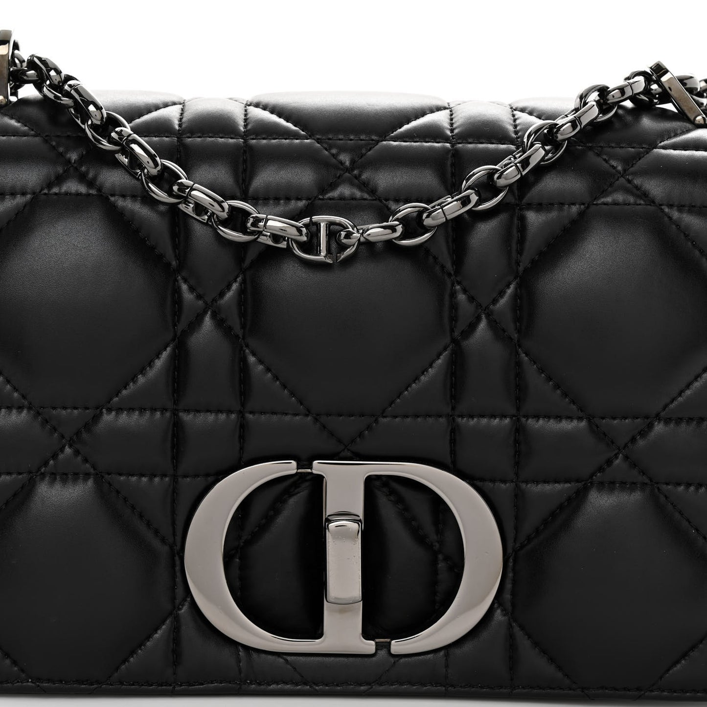 Calfskin Macrocannage Medium Caro Bag Black